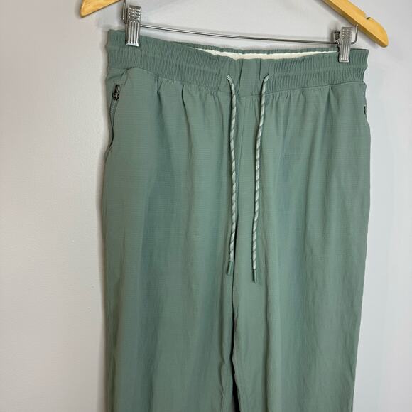 Athleta Pants Trekkie Straight Leg Crop Elastic Waist Drawstring Ankle Sz 10Tall - Picture 3 of 12